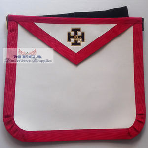 Masonic aasr 18องศางานปักทำมือผ้าหนังพร้อมงานปักไขว้งานฝีมือริบบิ้นเครื่องราชกกุธภัณฑ์ - Product Image 1