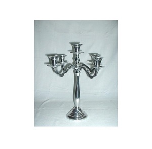 5-Arm Metal <b>Candelabra</b> Elegant Candle Holders & Lanterns for Home Office & Wedding Decorations - Product Image 1