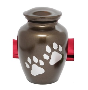 Urna moderna de peltre para cremación de mascotas, urna conmemorativa de peltre grabada para mascotas, urna de aluminio para cremación de mascotas, urna de peltre para mascotas - Product Image 3