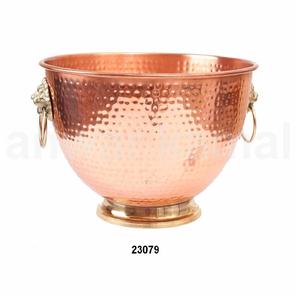 Cubo de hielo para vino champán cobre martillado Acero inoxidable bebida bañera portátil bebida enfriador para Bar fiesta - Product Image 1