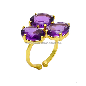 แหวนพลอยอเมทิสต์ตัดเป็นล้านล้านชิ้น925แหวนเงินแท้ขายส่งแหวนแฟชั่นสำหรับวันครบรอบแต่งงานหรืองานหมั้น - Product Image 3