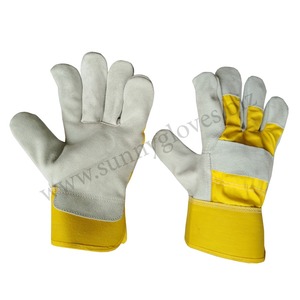 Precio competitivo de La Palma seguridad vaca derramada guantes de trabajo piel SG-1083 - Product Image 1