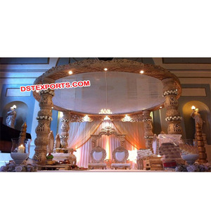 Mandap de Madera para Bodas, Hermoso Mandap de Madera Artesanal, Mandaps Damroo, Fabricante de Mandaps de Madera Jali para Bodas, Nuevo México, Eventos - Product Image 1