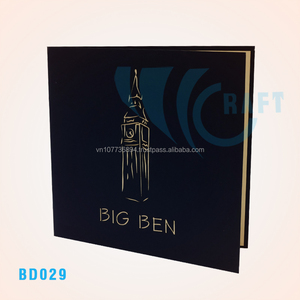 Big ben 3d card Building fait à la main vietnam découpé au laser - Product Image 2