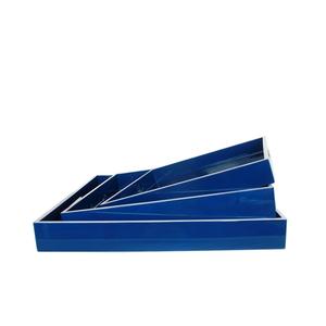 Set de 3 plateaux laqués, plateau de service en bois fabriqué au Vietnam - Product Image 1