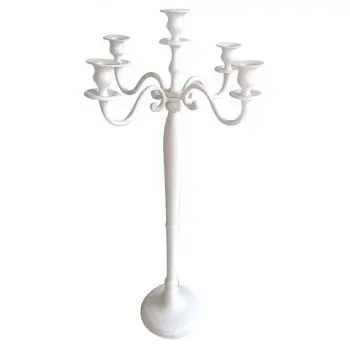 Candelabro branco Decoração do casamento candelabros cristal mesa de casamento castiçais candelabros de vidro centrais casamento