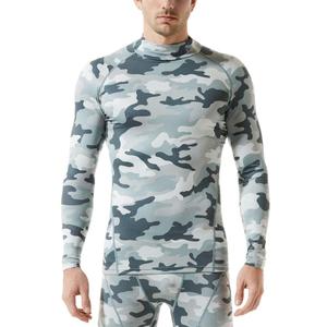 Chemises de sport de compression à manches longues et col rond fabriquées au Pakistan pour adultes entraînement avec impression de logo personnalisé de style camouflage pour garçons - Product Image 6