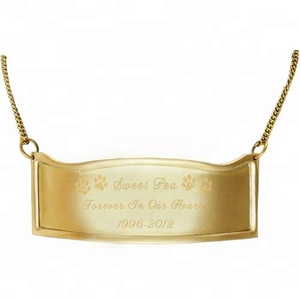 Plaque de nom en métal de style américain pour urne funéraire, fournitures funéraires - Product Image 1