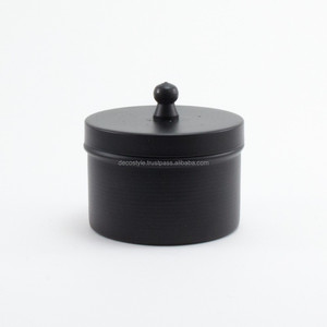 Matte Black <b>Candle</b> <b>Tin</b> with Lid - Product Image 1
