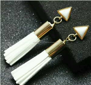 2017 dernières boucles d'oreilles en laiton de Style bohème de concepteur Antique blanc fringy charme pierre de concepteur pour dames pour cadeau de mariage de fête - Product Image 1