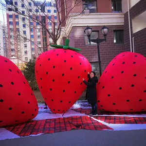 Nouveauté 2019 — fraise gonflable d'extérieur, 3m, vente en gros, Festival des fraises