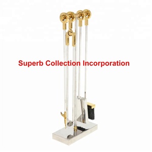 Juego de herramientas de chimenea interior de Metal personalizado de diseño nuevo y de lujo para decoración del hogar - Product Image 3