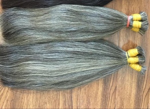 Commercio all'ingrosso grigio dei capelli from100 % del virgin dei capelli umani - Product Image 3