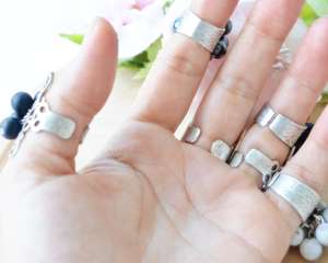 Bague Antique Anatolie avec Plume d'Aile Filigrane Bijoux Orientaux en Laiton - Product Image 6