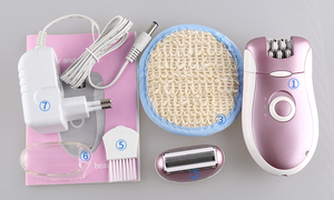 Kemei-depiladora eléctrica indolora 2 en 1 para mujer, <span class=keywords><strong>afeitadora</strong></span> corporal para mujer, KM-2068 al por mayor - Product Image 5