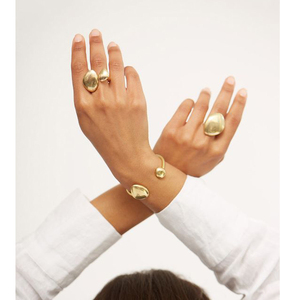 Anillo chapado en oro de 24 quilates, joyería, último diseño, venta al por mayor - Product Image 2