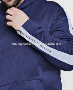 Sweat-shirt à capuche uni de qualité, sweat-shirt à capuche pour homme, surdimensionné, impression personnalisée/grand et grand, détail de fermeture éclair sur le panneau - Product Image 4