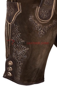 Pantalones de maternidad antiarrugas de talla grande Lederhosen bávaro alemán con técnicas transpirables bordadas - Product Image 4