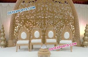 Mandap de mariage artisanal en bois antique, style Shahi, avec piliers de style nouveau, pour la cérémonie de Puja, en bois, pour l'Australie - Product Image 6