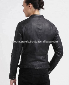 New Trendy Fashion Genuine Sheepskin Motorbike Leather Jacket <b>Coat</b>, Men Biker Stylish Leather Jacket - Product Image 2