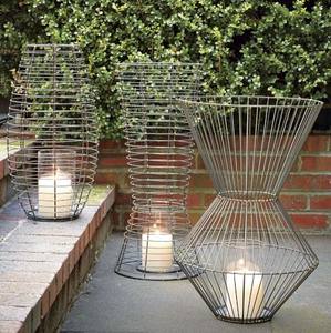 Lanterne à bougie chauffe-plat en fil métallique pour la décoration de mariage de bureau à domicile pour les fêtes de Noël - Product Image 3