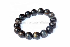 สร้อยตาเสือสีฟ้าธรรมชาติ12มม. สไตล์โบฮีเมียนสำหรับเป็นของขวัญและงานปาร์ตี้ - Product Image 4