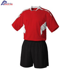 Vente en gros 100% polyester bleu o-cou demi-manches football uniforme de football pour hommes et femmes Logo personnalisé inclus - Product Image 5