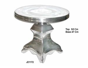 Table en métal moderne avec finition polie miroir en fonte d'aluminium pour la décoration intérieure, le salon et les meubles de salle à manger et l'artisanat - Product Image 2