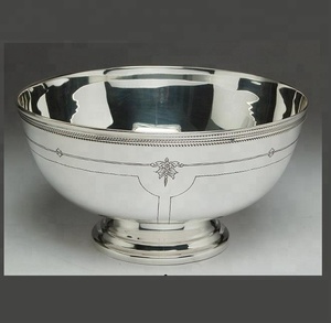 <b>Steel</b> <b>Bowl</b> with Silver Plated - Product Image 1