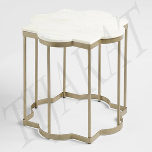 Mesa de centro de METAL con tapa de vidrio, mesita lateral de café, mesa de café de vidrio - Product Image 2