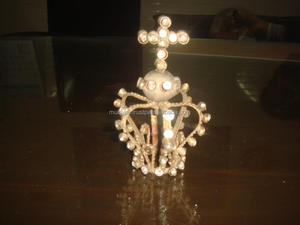 Couronne de gâteau en métal ronde, couronne royale, décoration de fête de mariage ou d'anniversaire - Product Image 2