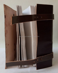 Cuaderno de oficina de tapa dura tamaño B5 hecho a mano diario de cuero suave genuino con cierre de hebilla doble para regalos de oficina promociones - Product Image 5