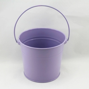 Galvanized Metal Round <b>Basket</b> Galvanized Bucket Water <b>Basket</b> with Handles <b>for</b> Gift Decoration Home Storage - Product Image 1