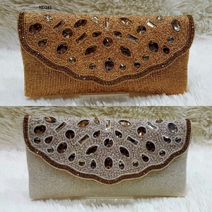 ND137 Soirée de mariée indienne dames shopping fait à la main ethnique traditionnel sac à main tissu broderie designer fête exclusive - Product Image 4