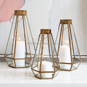 โคมไฟแก้ว & โลหะสำหรับเทียน - Product Image 2