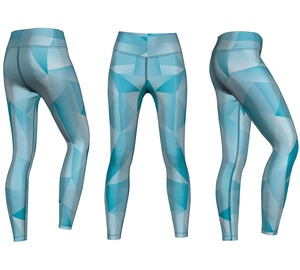 Leggings de fitness pour femmes en 73% polyester et 27% élasthanne, pantalons de yoga avec des caractéristiques de séchage rapide et respirantes - Product Image 1