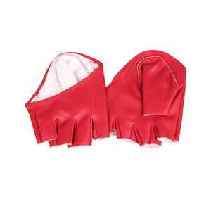Premium Quality Lightweight Soft Split Cow Leather Gloves for Women Female Cut Finger <b>Pole</b> <b>Dancing</b> Sports Entertainment Product - Product Image 2