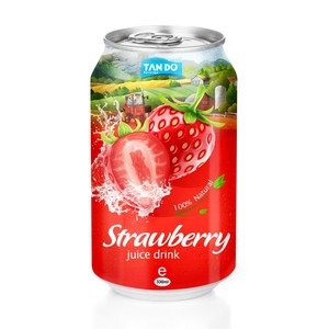 Strawberry Juice Puree Soft Drink 330ml by Tan Do – Competitive Price | Free Bottle Design - Product Image 3