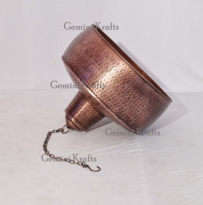 โคมไฟตกแต่งสไตล์วินเทจอุตสาหกรรม ทำด้วยมือจากเหล็กอินเดีย ดีไซน์ทรงกลมทันสมัย ทำจากโลหะทองแดง เหมาะสำหรับใช้ในบ้าน โรงแรม หรือร้านอาหาร - Product Image 3