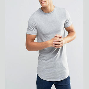 2018 <b>Men's</b> <b>T</b>-<b>Shirt</b> with <b>Longline</b> Curved Hem and Rounded Hem Stylish Comfort Fit - Product Image 4