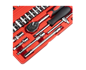 46 pcs 1/4-Inch Presa di Set di Riparazione Auto Strumento Cricchetto Set Chiave di Coppia di Combinazione di Bit di un set di chiavi di chiavi al cromo Vanadio