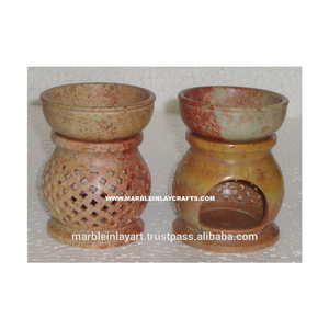 Natural Soapstone Aroma Carved Oil Burners - Product Image 1