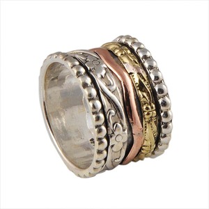 Wholesale 925 Sterling Silver Classic Party Women's Handmade Meditation Worry <b>Spinner</b> <b>Ring</b> Jewelry - Product Image 2