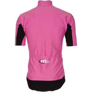 Jersey de Ciclismo de manga corta ropa de invierno de alta calidad para mujer, Jersey de ciclismo con cremallera y cuello levantado, camisa rosa - Product Image 4