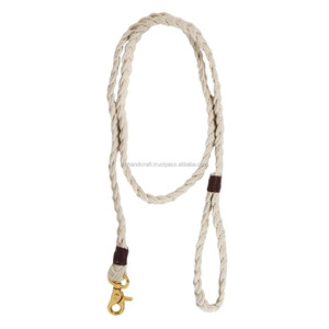 Creaciones Hechas a Mano, Juego de Correa y Collar para Perro de Cuerda Tejida Blanca Natural, Correa para Perro con Nudo Marinero - Product Image 2