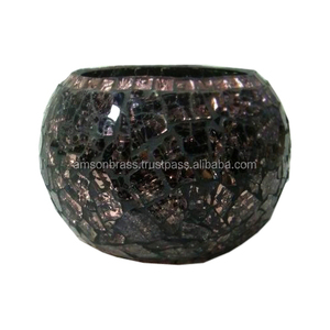 Portavelas de hierro y metal Diseño clásico Cuenco de metal Portavelas votivo Hierro de metal Diseño punteado decorativo - Product Image 5