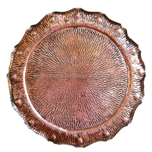 ถาดโลหะทองแดงแบบโบราณสำหรับโรงแรมและที่บ้านถาดเสิร์ฟอาหารอเนกประสงค์ - Product Image 2