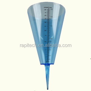 Herramienta decorativa de jardín con medidor de lluvia de plástico transparente aguamarina con palo de Metal para suministros de jardín - Product Image 2