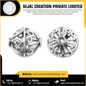 ขายตรงของ925เงินสเตอร์ลิงลูกปัดกลมหลวมเครื่องประดับทันสมัยสำหรับสร้อยคอต่างหูทำจากโลหะ - Product Image 3