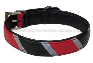 OWE Napa Collar de perro de piel de oveja suave Patrón sólido Acolchado Ecológico 15-25mm Ancho Cinta de radio Correa de cuero sostenible para mascotas - Product Image 2